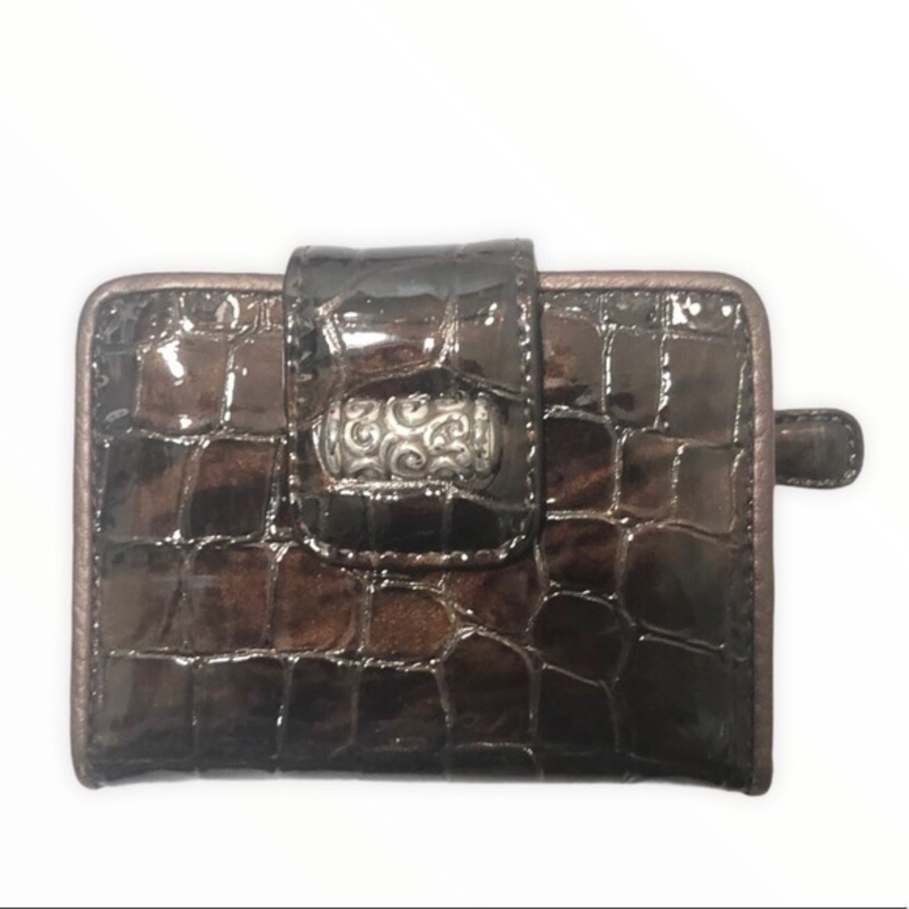 Brighton embossed leather compact wallet